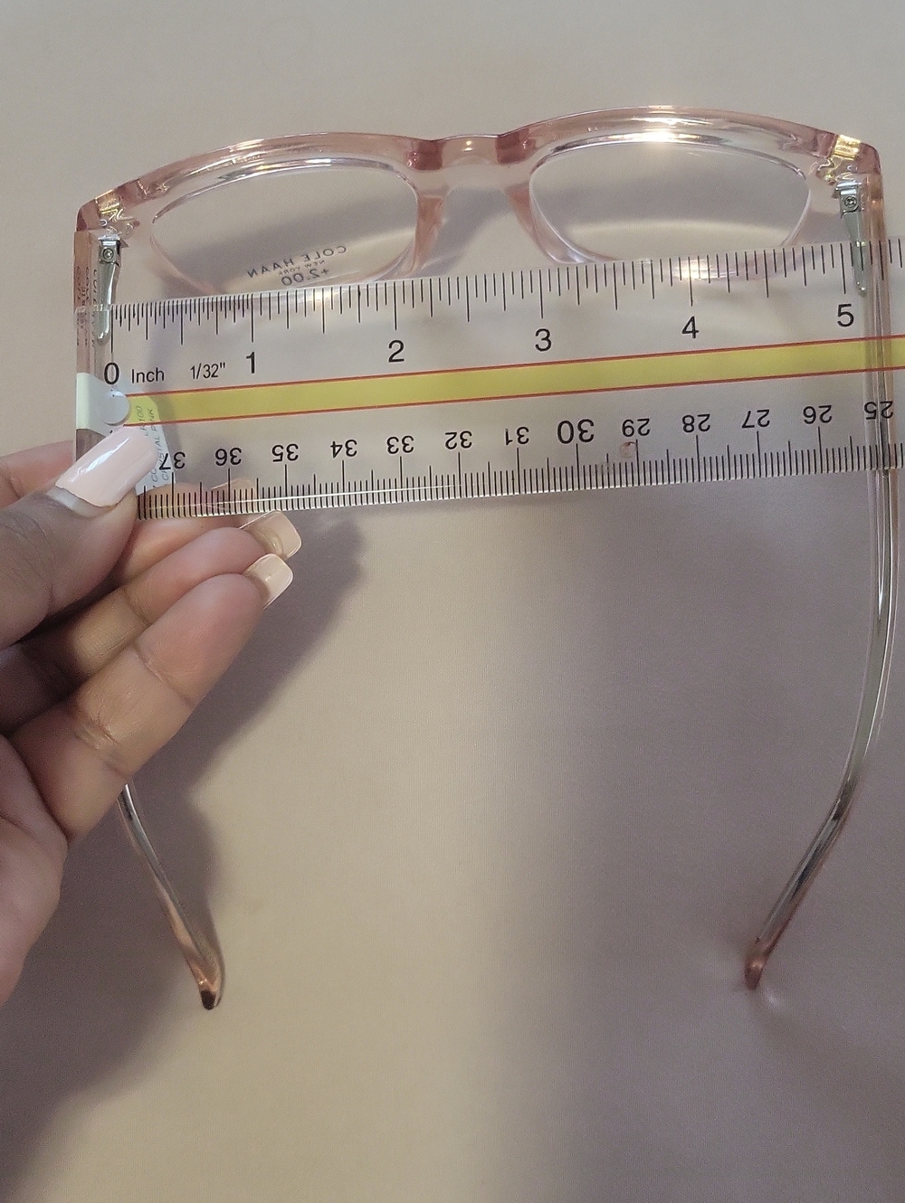 Cole Haan Crystal Pink Rectangular Eyeglasses - Picture 10 of 11